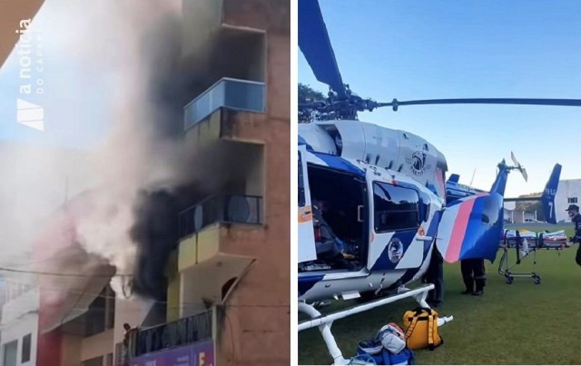 Incêndio em apartamento deixou duas pessoas gravemente feridas em Iúna