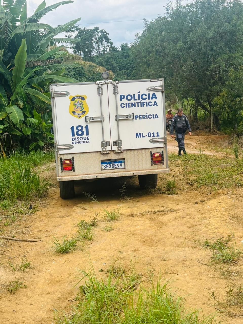Zona rural onde corpo foi encontrado em Pedra Menina.