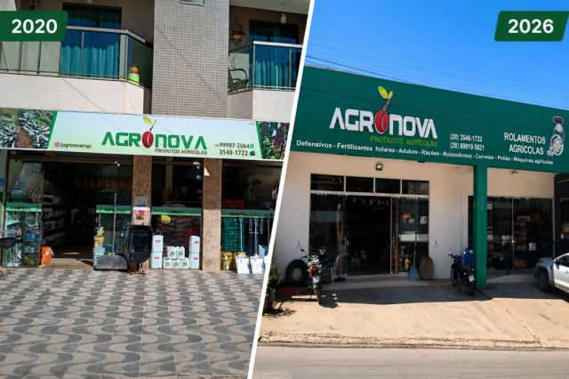 Fachada ou equipe da Agronova Produtos Agrícolas, empresa que celebra em agosto sua trajetória de crescimento e parceria com produtores rurais.