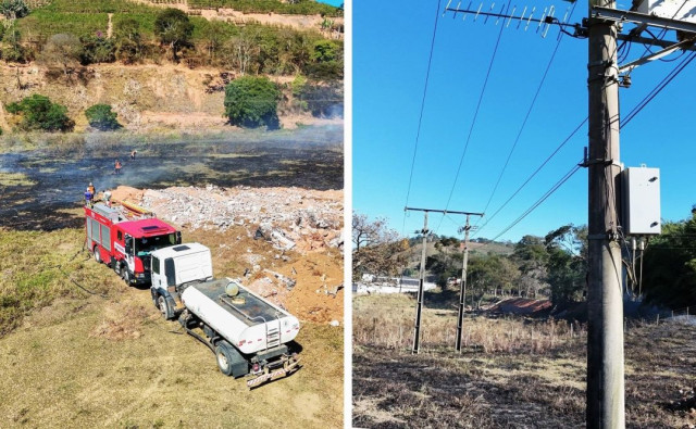 Após combate ao fogo, Defesa Civil Municipal mapeia danos de incêndio em Iúna
